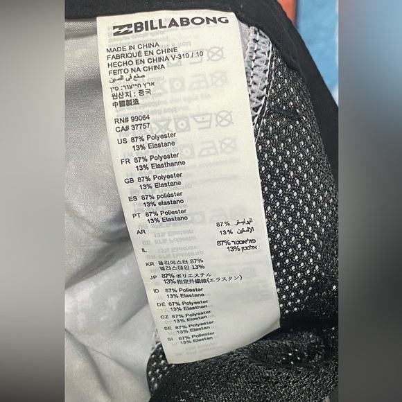 BILLABONG 17”  LOW TIDE SUNDAYS Board shorts Swim Size 30 Black Print - Picture 8 of 12